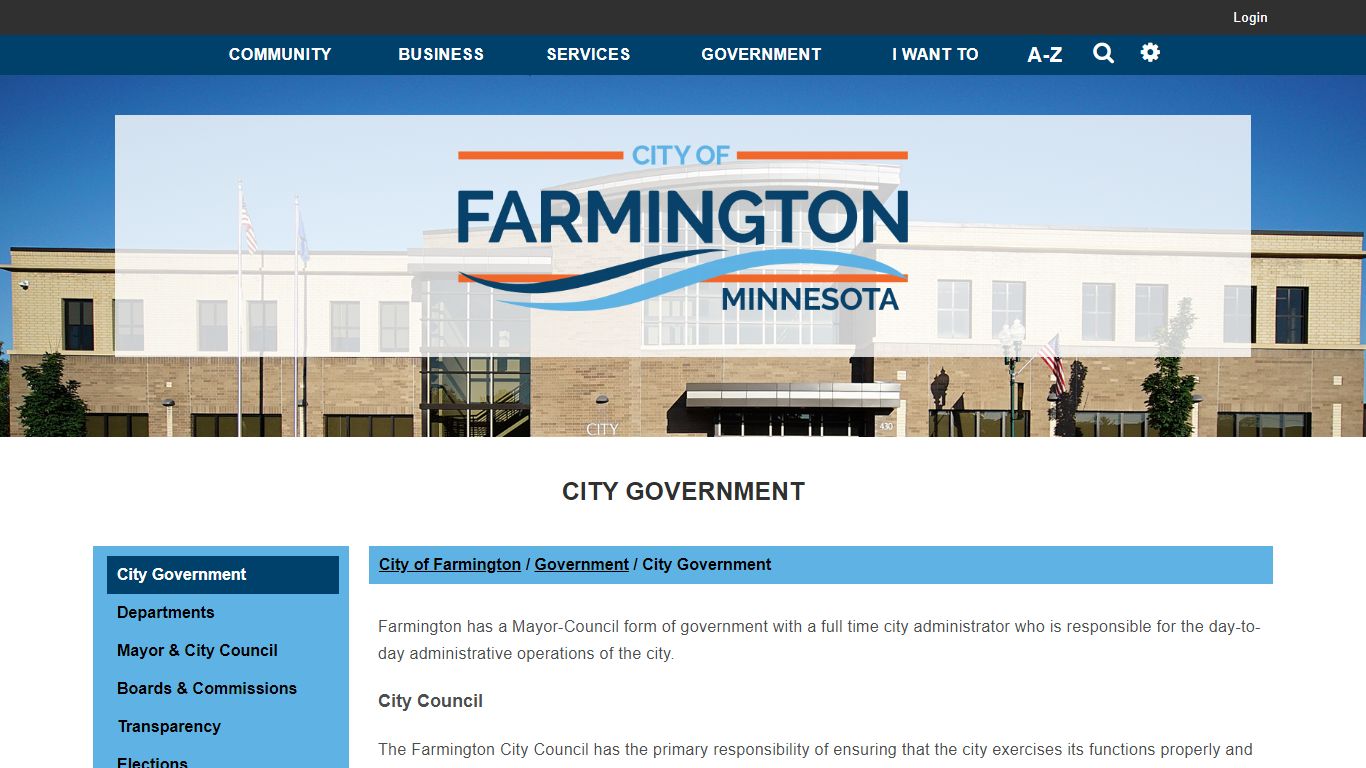 City Government - City of Farmington