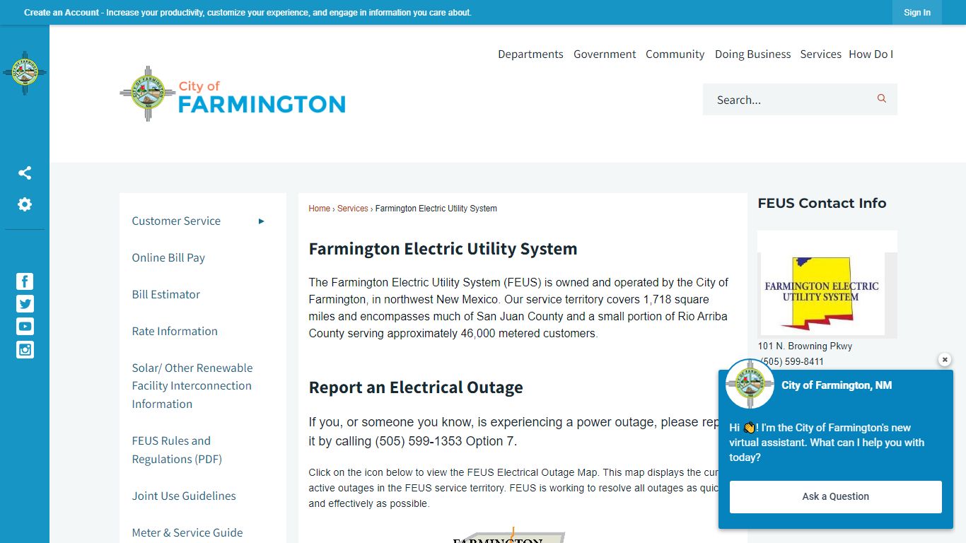 Farmington Electric Utility System | Farmington, NM - Official Website